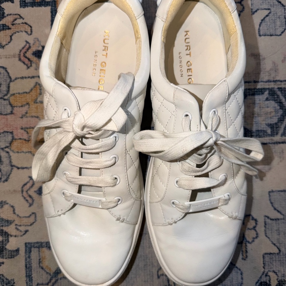 Kurt Geiger Women's Cream Sneakers - Picture 4 of 6